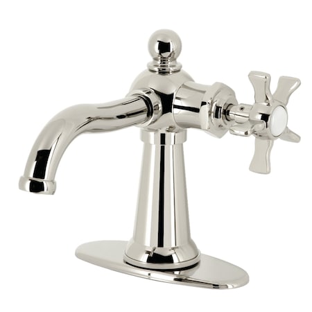 SingleHandle Bathroom Faucet With Push PopUp, Polished Nickel